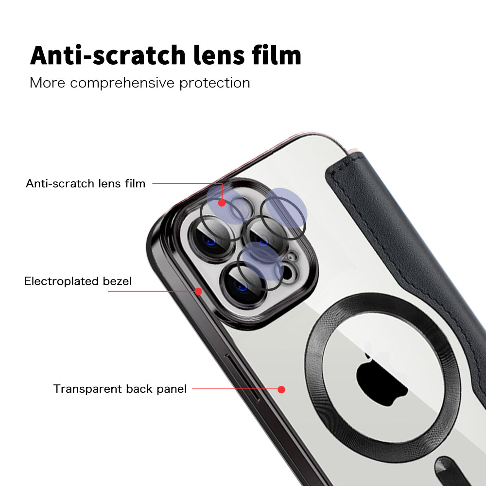 Husa de protectie Techsuit SmartMag Book compatibil cu iPhone 12 Pro Max, Negru