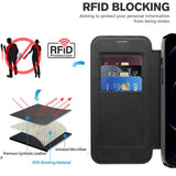 Husa de protectie Techsuit SmartMag Book compatibil cu iPhone 12 Pro Max, Negru