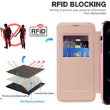 Husa de protectie Techsuit SmartMag Book compatibil cu iPhone 12 Pro Max, Roz