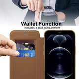Husa de protectie Techsuit SmartMag Book compatibil cu iPhone 12 Pro Max, Maro