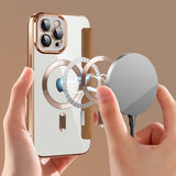 Husa de protectie Techsuit SmartMag Book compatibil cu iPhone 12 Pro Max, Maro