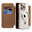 Husa de protectie Techsuit SmartMag Book compatibil cu iPhone 12 Pro Max, Maro