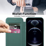 Husa de protectie Techsuit SmartMag Book compatibil cu iPhone 12 Pro Max, Verde