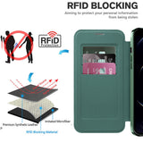Husa de protectie Techsuit SmartMag Book compatibil cu iPhone 12 Pro Max, Verde