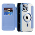 Husa de protectie Techsuit SmartMag Book compatibil cu iPhone 12 Pro Max, Albastru Deschis
