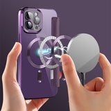 Husa de protectie Techsuit SmartMag Book compatibil cu iPhone 12 Pro Max, Mov