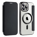 Husa de protectie Techsuit SmartMag Book compatibil cu iPhone 12 Pro, Negru