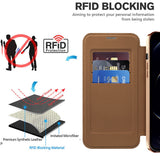 Husa de protectie Techsuit SmartMag Book compatibil cu iPhone 12 Pro, Maro