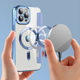 Husa de protectie Techsuit SmartMag Book compatibil cu iPhone 12 Pro, Albastru Deschis