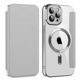 Husa de protectie Techsuit SmartMag Book compatibil cu iPhone 12 Pro, Gri