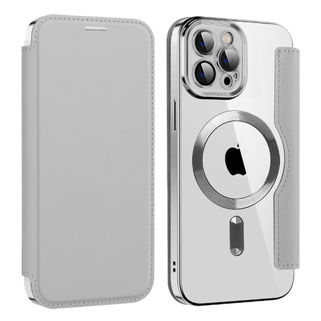 Husa de protectie Techsuit SmartMag Book compatibil cu iPhone 12 Pro, Gri