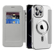 Husa de protectie Techsuit SmartMag Book compatibil cu iPhone 12 Pro, Gri