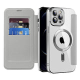 Husa de protectie Techsuit SmartMag Book compatibil cu iPhone 12 Pro, Gri