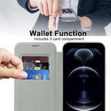 Husa de protectie Techsuit SmartMag Book compatibil cu iPhone 12 Pro, Gri