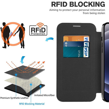 Husa de protectie Techsuit SmartMag Book compatibil cu iPhone 12, Roz