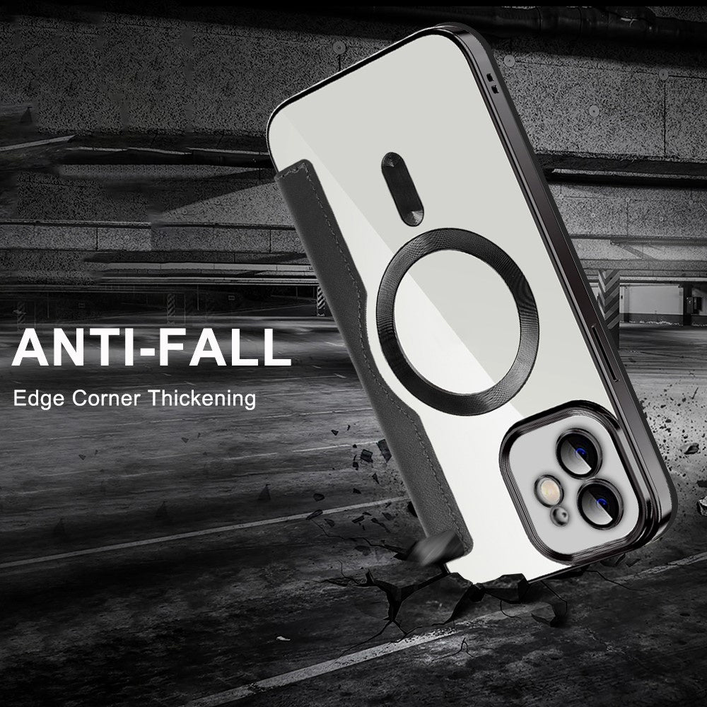 Husa de protectie Techsuit SmartMag Book compatibil cu iPhone 12, Roz