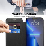 Husa de protectie Techsuit SmartMag Book compatibil cu iPhone 13 Pro, Negru