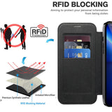 Husa de protectie Techsuit SmartMag Book compatibil cu iPhone 13 Pro, Negru