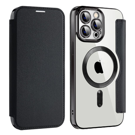 Husa de protectie Techsuit SmartMag Book compatibil cu iPhone 13 Pro, Negru