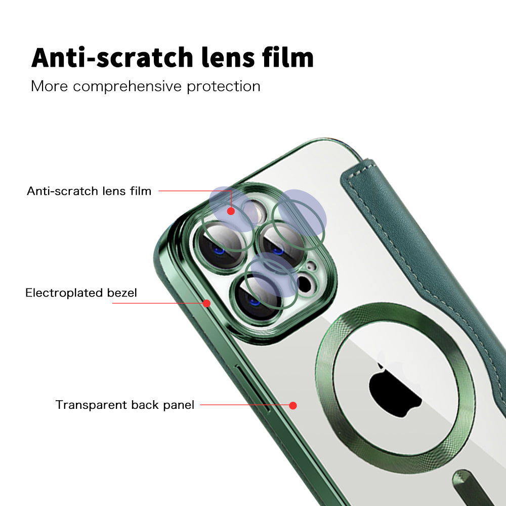 Husa de protectie Techsuit SmartMag Book compatibil cu iPhone 13 Pro, Verde