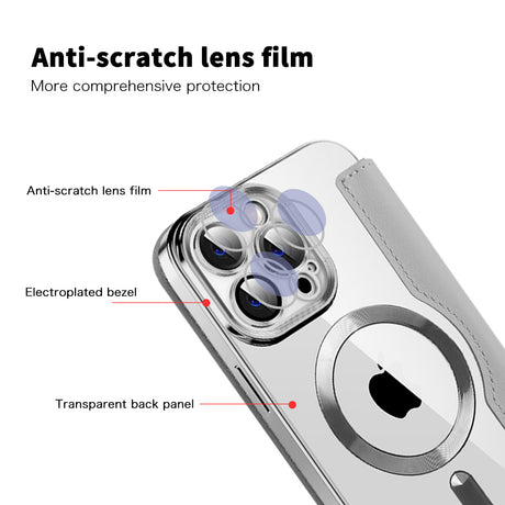 Husa de protectie Techsuit SmartMag Book compatibil cu iPhone 13 Pro, Gri