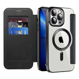Husa de protectie Techsuit SmartMag Book compatibil cu iPhone 13 Pro Max, Negru
