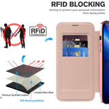 Husa de protectie Techsuit SmartMag Book compatibil cu iPhone 13 Pro Max, Roz