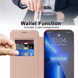 Husa de protectie Techsuit SmartMag Book compatibil cu iPhone 13 Pro Max, Roz