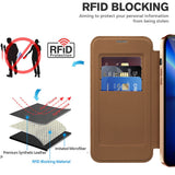 Husa de protectie Techsuit SmartMag Book compatibil cu iPhone 13 Pro Max, Maro
