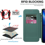 Husa de protectie Techsuit SmartMag Book compatibil cu iPhone 13 Pro Max, Verde