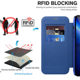 Husa de protectie Techsuit SmartMag Book compatibil cu iPhone 13 Pro Max, Albastru