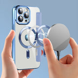 Husa de protectie Techsuit SmartMag Book compatibil cu iPhone 13 Pro Max, Albastru Deschis