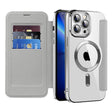 Husa de protectie Techsuit SmartMag Book compatibil cu iPhone 13 Pro Max, Gri
