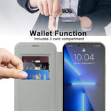 Husa de protectie Techsuit SmartMag Book compatibil cu iPhone 13 Pro Max, Gri