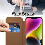 Husa de protectie Techsuit SmartMag Book compatibil cu iPhone 14, Maro