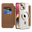 Husa de protectie Techsuit SmartMag Book compatibil cu iPhone 14, Maro