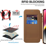 Husa de protectie Techsuit SmartMag Book compatibil cu iPhone 14, Maro