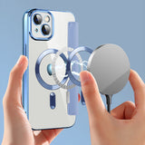 Husa de protectie Techsuit SmartMag Book compatibil cu iPhone 14, Albastru Deschis