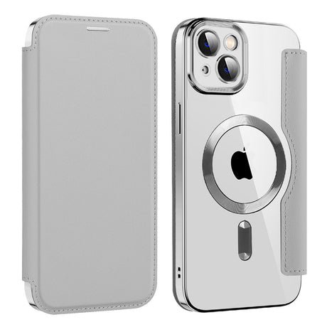 Husa de protectie Techsuit SmartMag Book compatibil cu iPhone 14, Gri