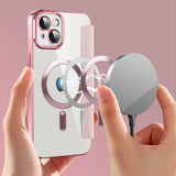 Husa de protectie Techsuit SmartMag Book compatibil cu iPhone 14 Plus, Roz
