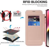 Husa de protectie Techsuit SmartMag Book compatibil cu iPhone 14 Plus, Roz