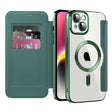 Husa de protectie Techsuit SmartMag Book compatibil cu iPhone 14 Plus, Verde