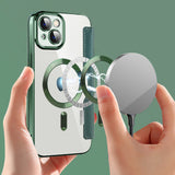 Husa de protectie Techsuit SmartMag Book compatibil cu iPhone 14 Plus, Verde
