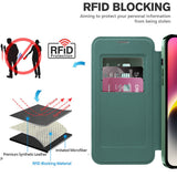 Husa de protectie Techsuit SmartMag Book compatibil cu iPhone 14 Plus, Verde
