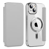 Husa de protectie Techsuit SmartMag Book compatibil cu iPhone 14 Plus, Gri