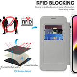 Husa de protectie Techsuit SmartMag Book compatibil cu iPhone 14 Plus, Gri