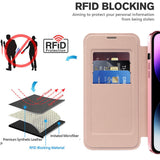 Husa de protectie Techsuit SmartMag Book compatibil cu iPhone 14 Pro Max, Roz