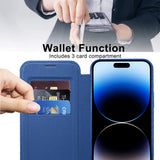 Husa de protectie Techsuit SmartMag Book compatibil cu iPhone 14 Pro Max, Albastru