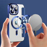 Husa de protectie Techsuit SmartMag Book compatibil cu iPhone 14 Pro Max, Albastru
