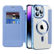 Husa de protectie Techsuit SmartMag Book compatibil cu iPhone 14 Pro Max, Albastru Deschis
